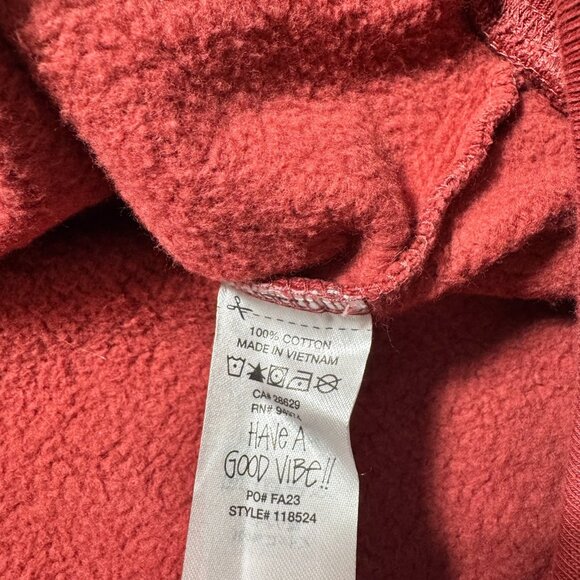 Stussy Fleece Vest Stock Logo Washed Burgundy EUC Mens XL - Picture 8 of 9